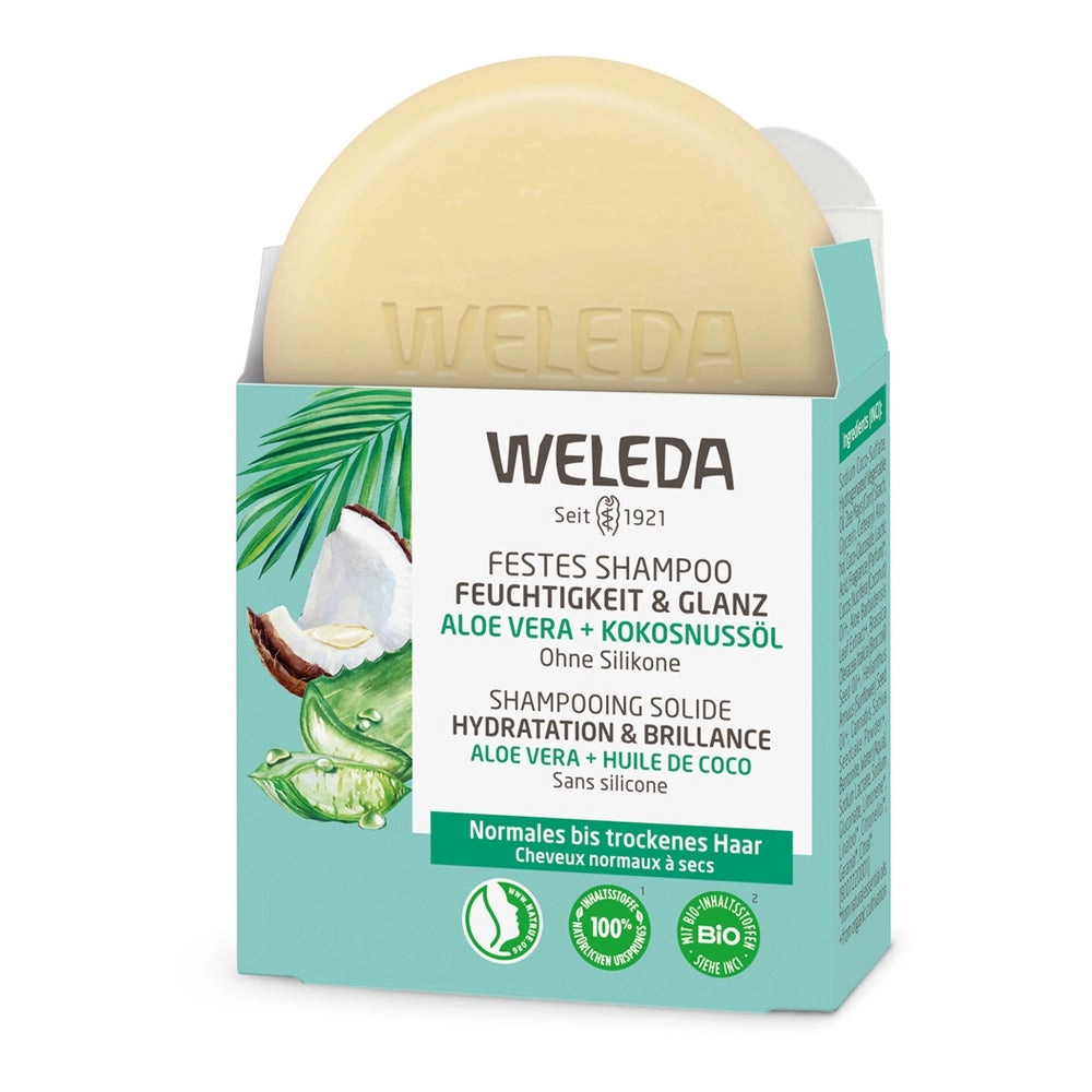 Weleda Festes Shampoo Feuchtigkeit & Glanz 50 g