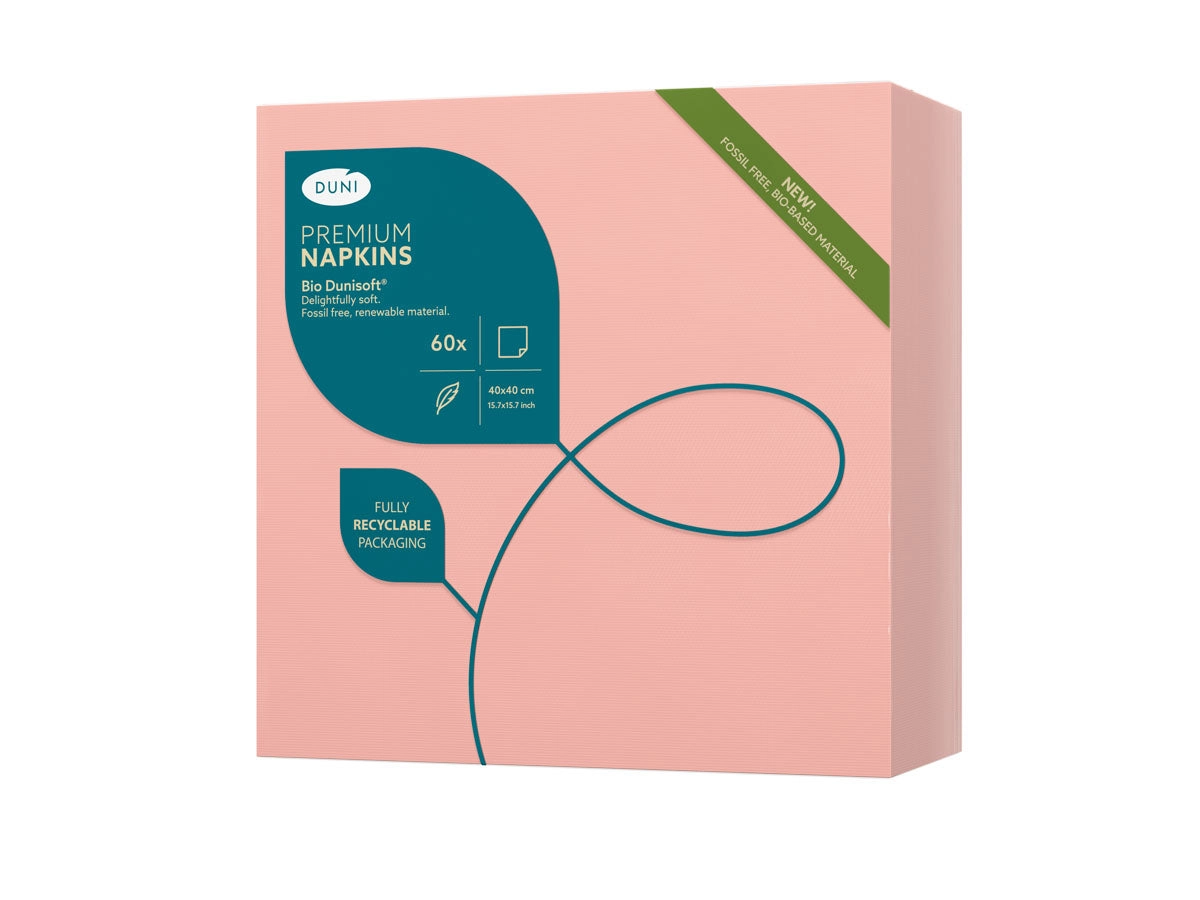 Bio-Dunisoft 60er Pack Servietten Mellow Rose 40x40 cm