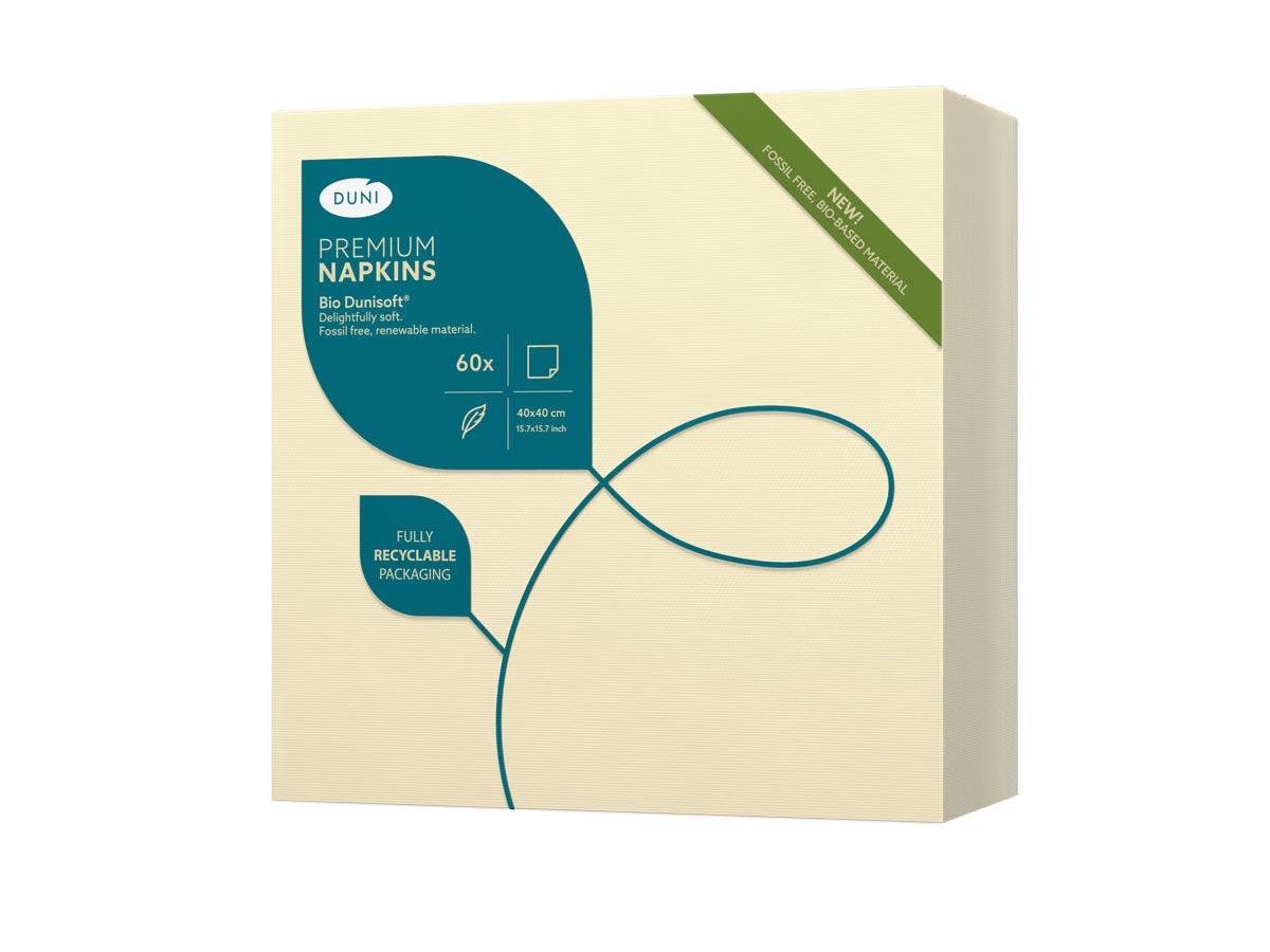 Bio-Dunisoft 60er Pack Servietten Cream 40x40 cm