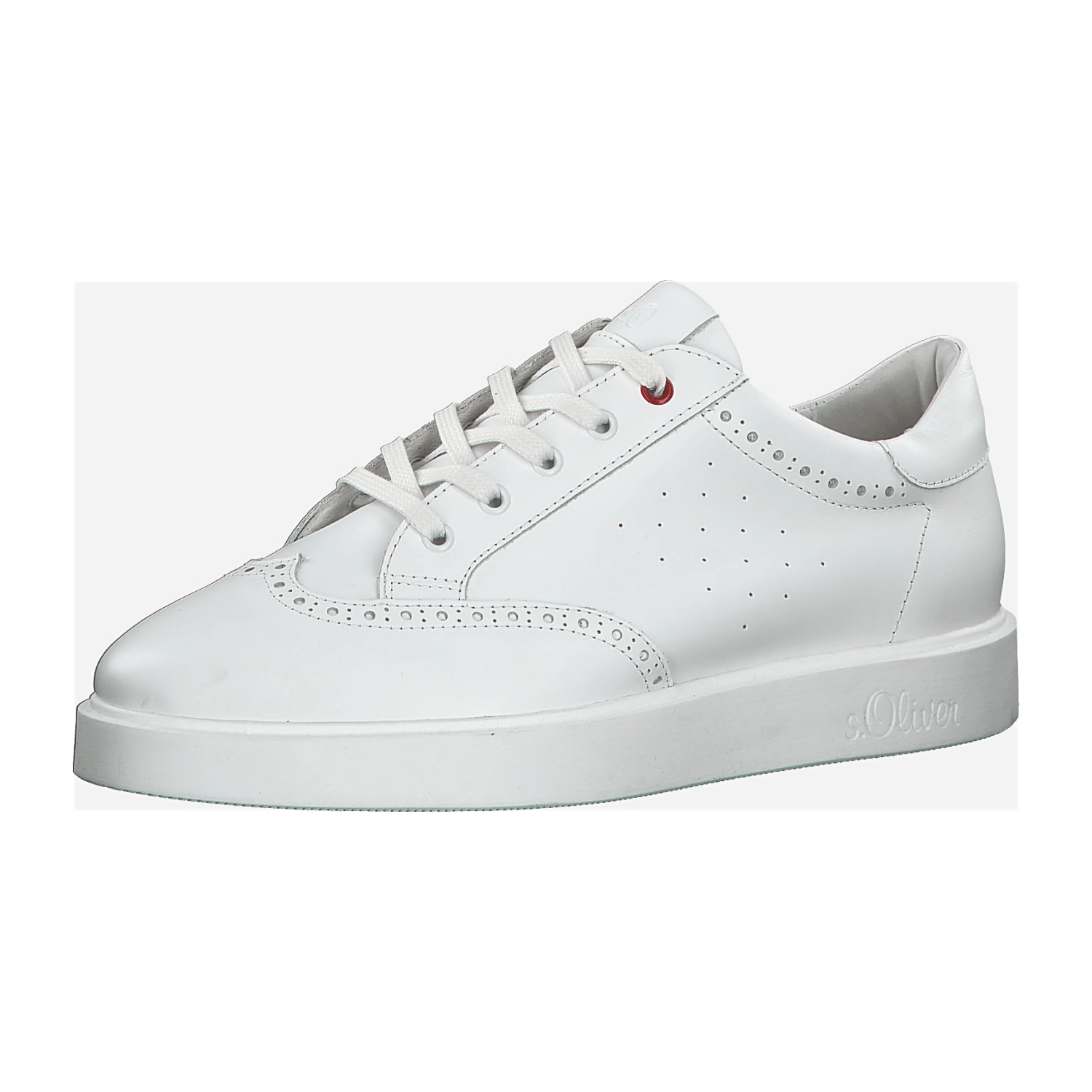 s.Oliver S. Oliver 5-5-13646-24/106 WHITE LEATHER Sneaker low  FS 2020 für Herren, weiß, Gr. 45 EU