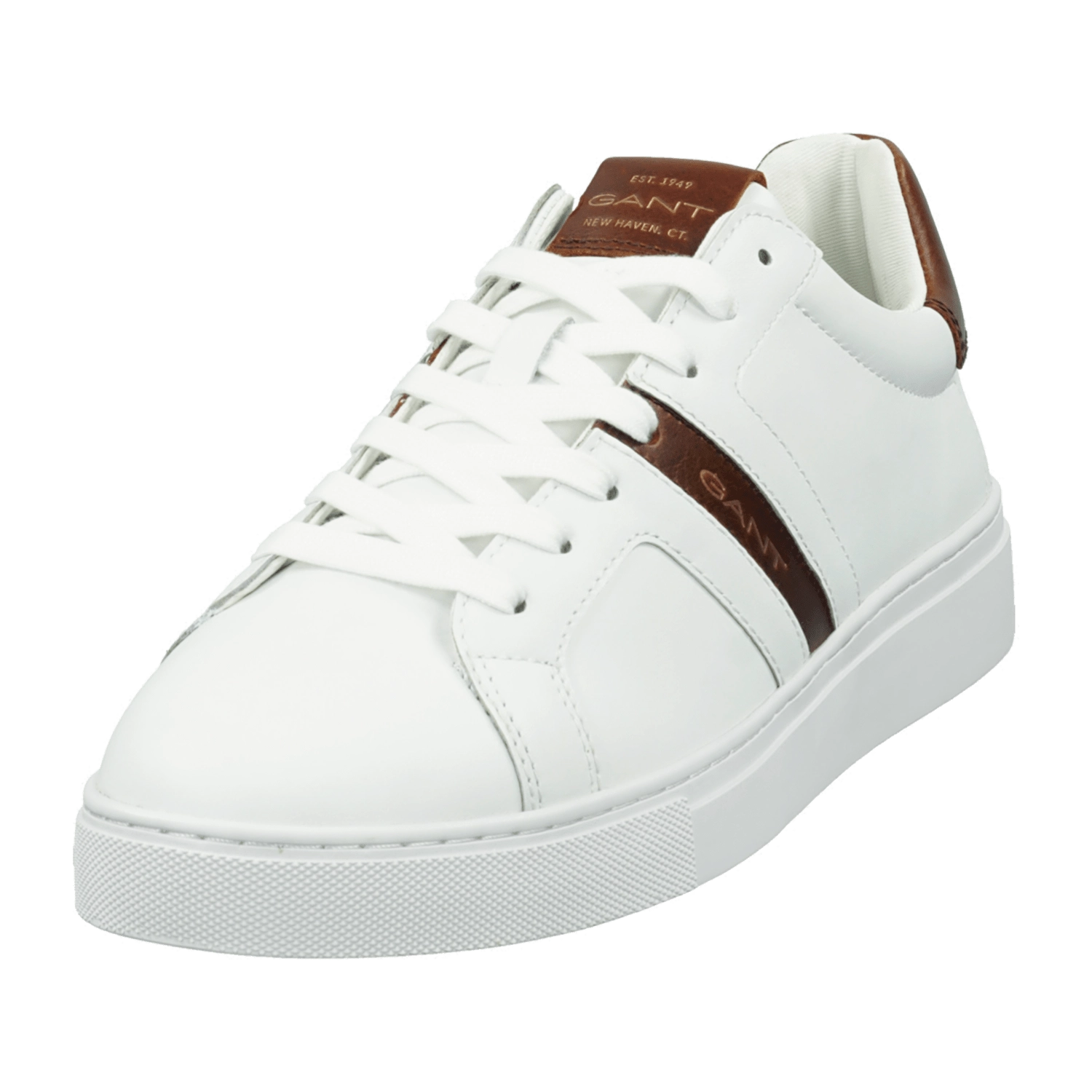 Gant DE 24631791/G245 white/cognac Sneaker low  FS 2022 für Herren, weiß, Gr. 43 EU