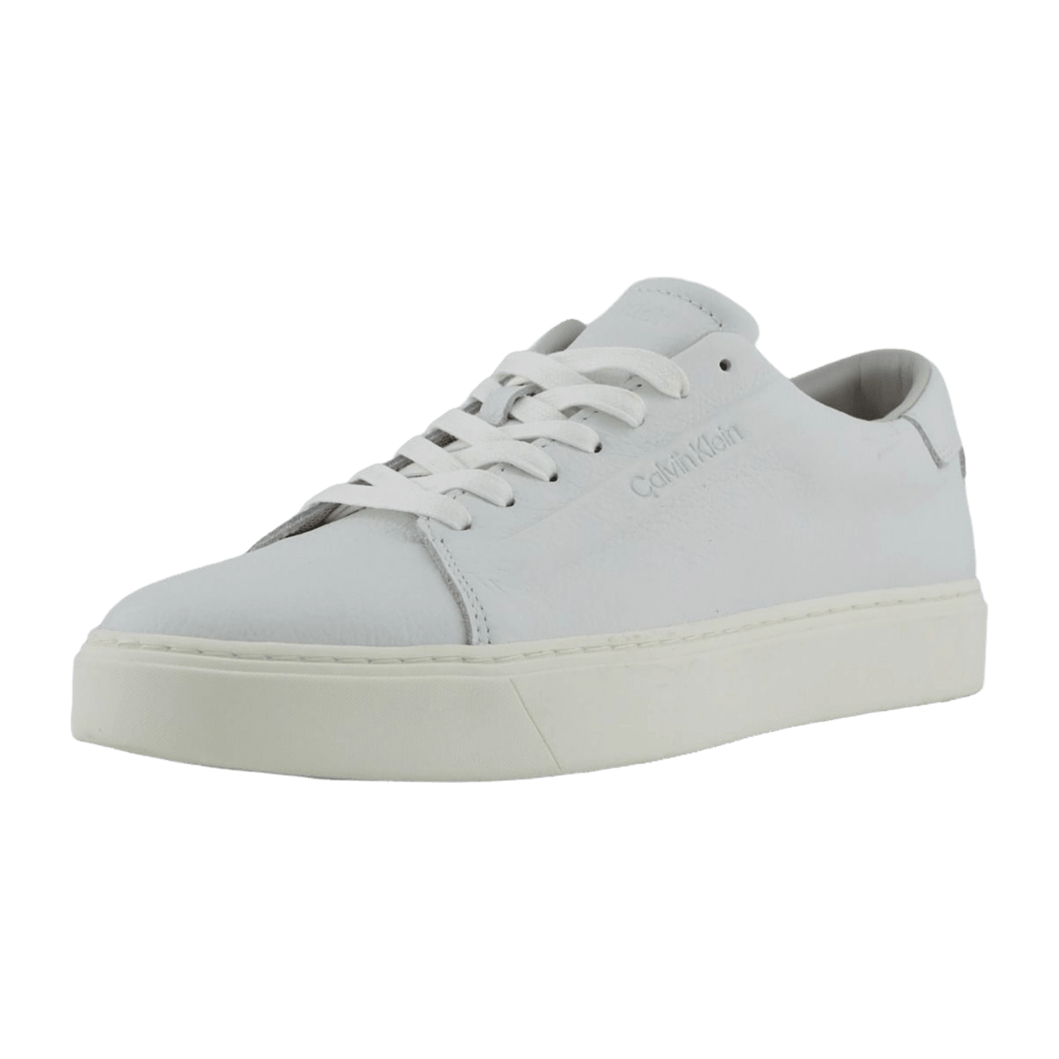 Calvin Klein LOW TOP LACE UP LTH für Herren, weiß, Gr. 45 EU