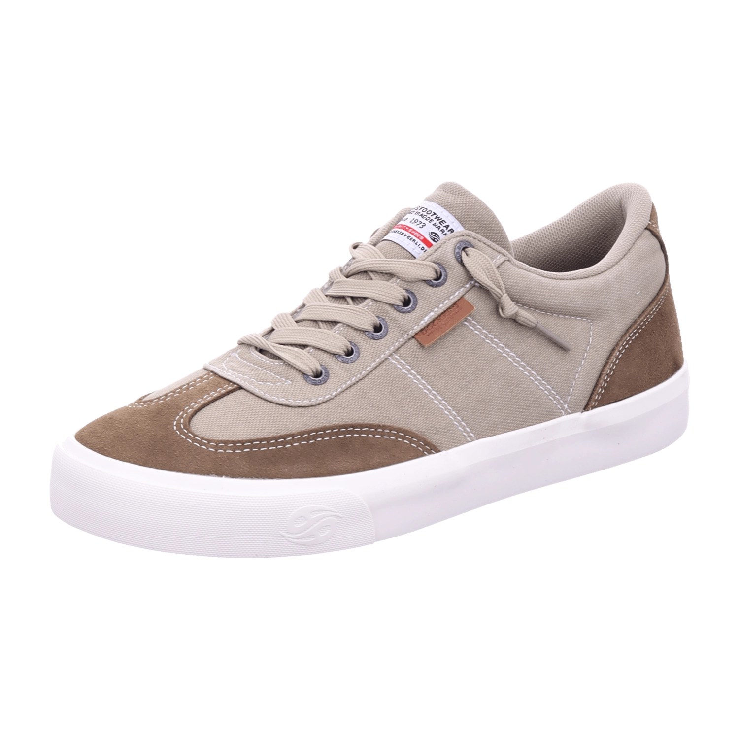 Dockers by Gerli Sneaker Low Top für Herren, beige, Gr. 47 EU