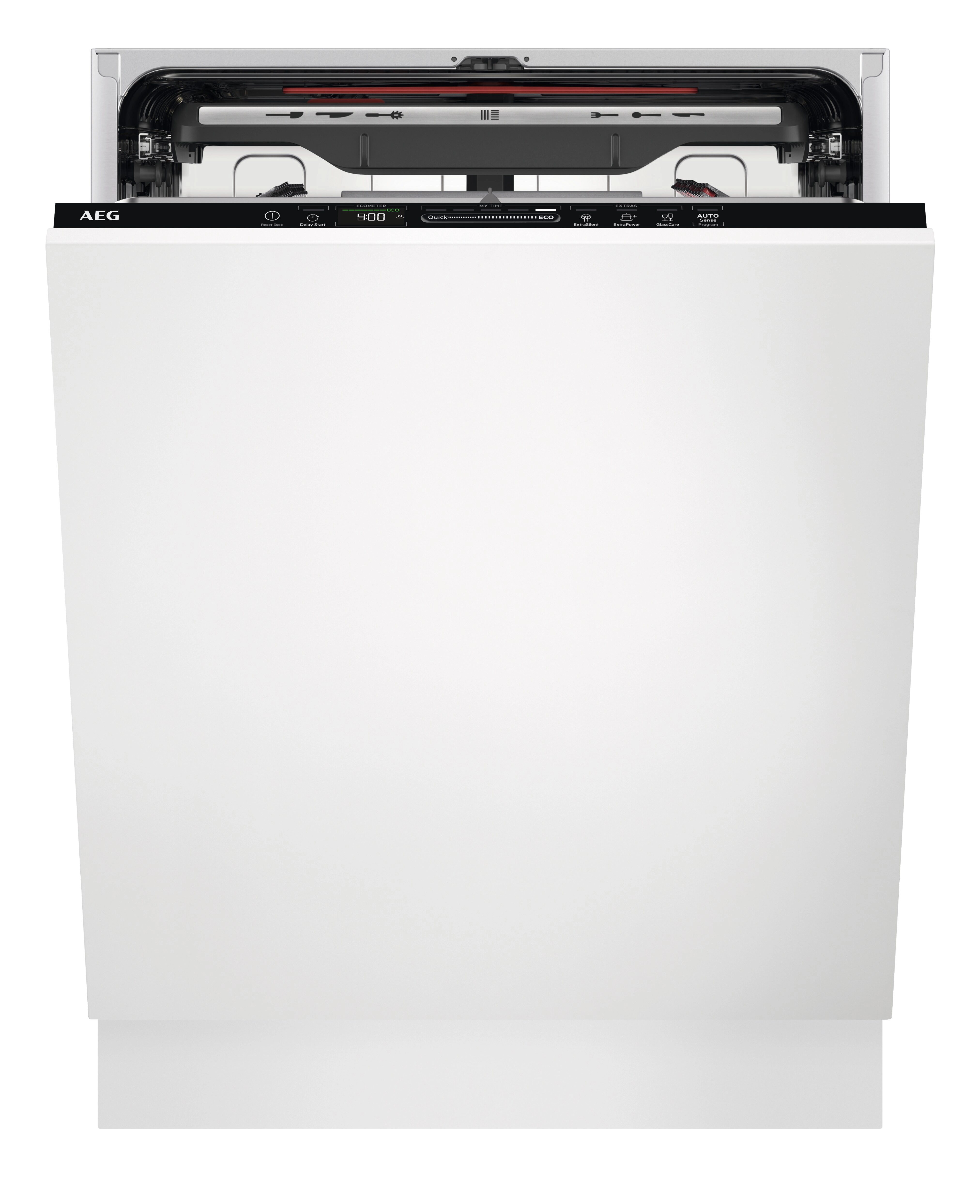 AEG 7000 GlassCare / Vollintegrierter-Geschirrspüler 60 cm / AirDry - perfekte Trocknungsergebnisse / MaxiFlex Besteckschublade / QuickSelect Display F74SV707P