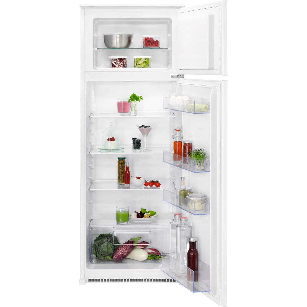 AEG 5000 ColdSense / Einbau Doppeltür - Kühlautomat / 1446 mm / 218 L / LowFrost – weniger Eisbildung / Schlepptür TSD5S141ES