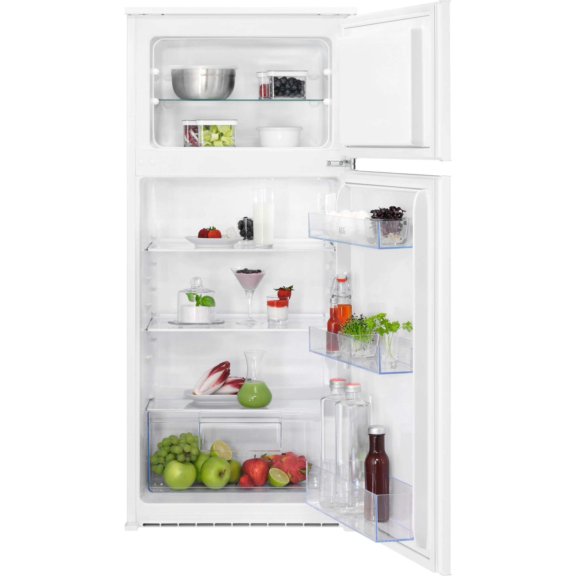 AEG 5000 ColdSense / Einbau Doppeltür - Kühlautomat / 1225 mm / 182 L / LowFrost – weniger Eisbildung / Schlepptür TSD5S121ES