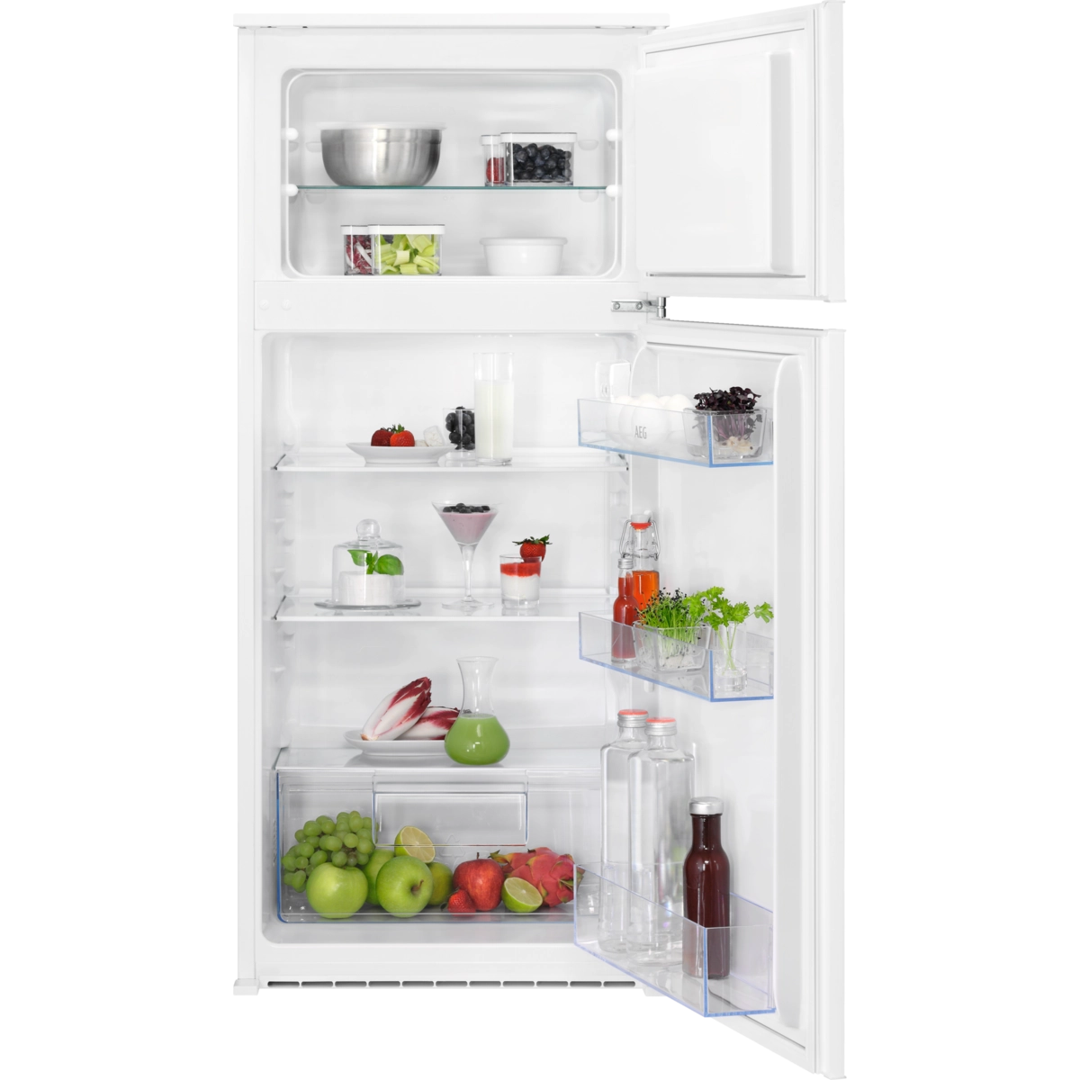 AEG 5000 ColdSense / Einbau Doppeltür - Kühlautomat / 1225 mm / 182 L / LowFrost – weniger Eisbildung / Schlepptür TSD5S121ES