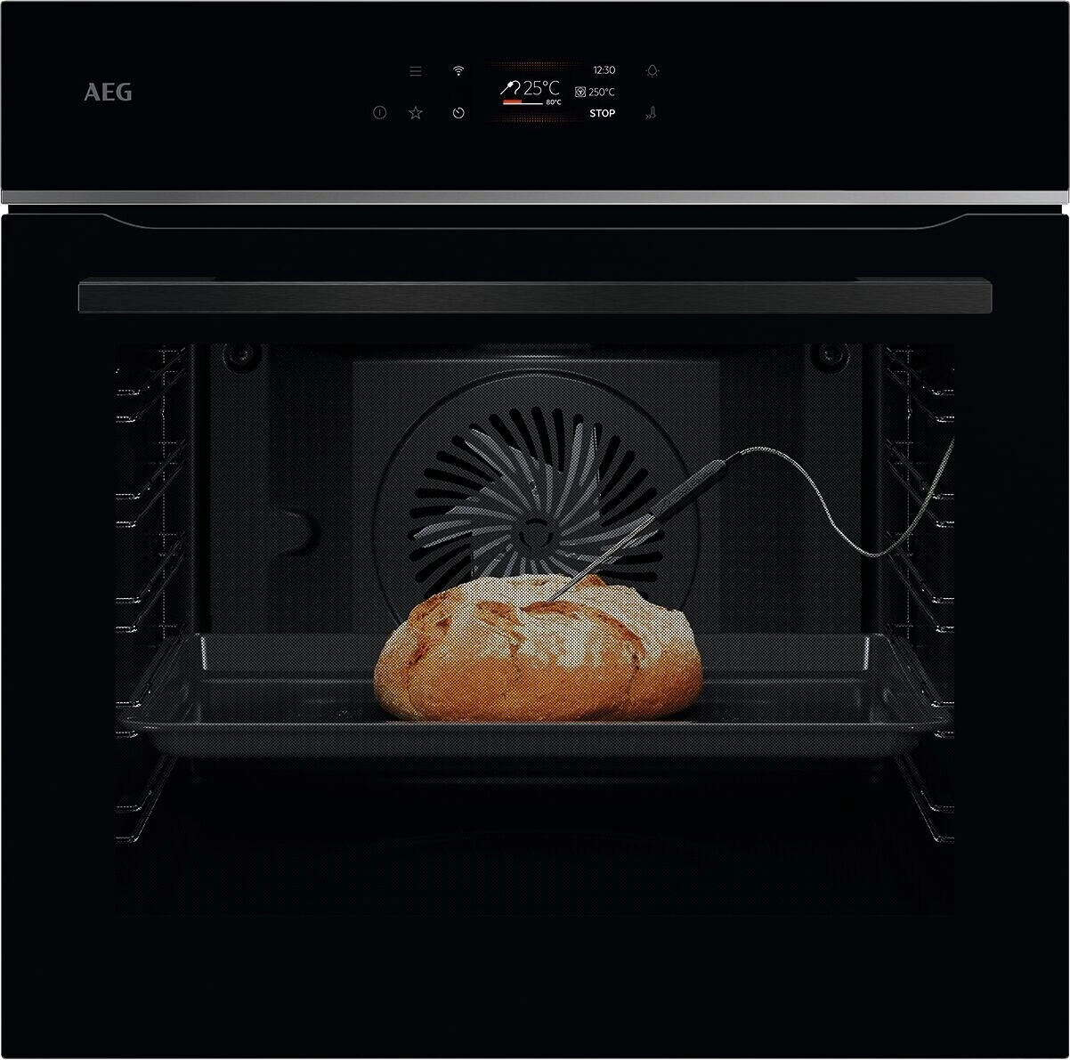 AEG 7000 MealAssist / Einbaubackofen / WLAN-fähig / Pyrolytische Selbstreinigung / Schwarz TE7PB63ZAB