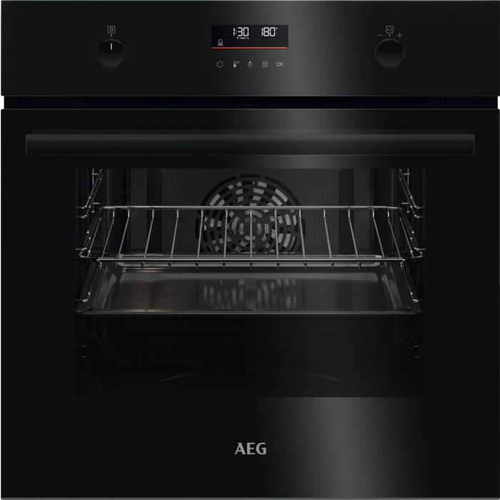 AEG SurroundCook Multifunktionsbackofen Einbaubackofen / Pyrolytische Selbstreinigung / Schwarz BPE53516AB