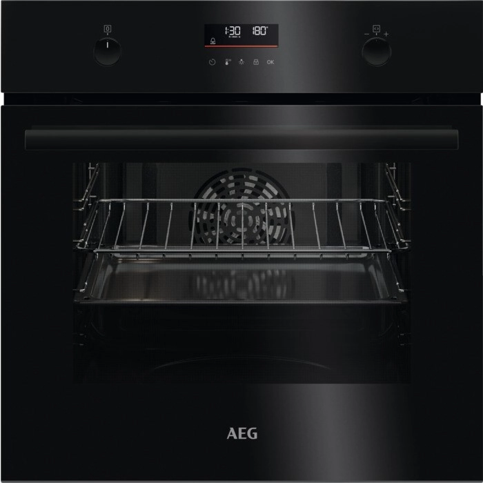 AEG SurroundCook Multifunktionsbackofen Einbaubackofen / Pyrolytische Selbstreinigung / Schwarz BPE53516AB