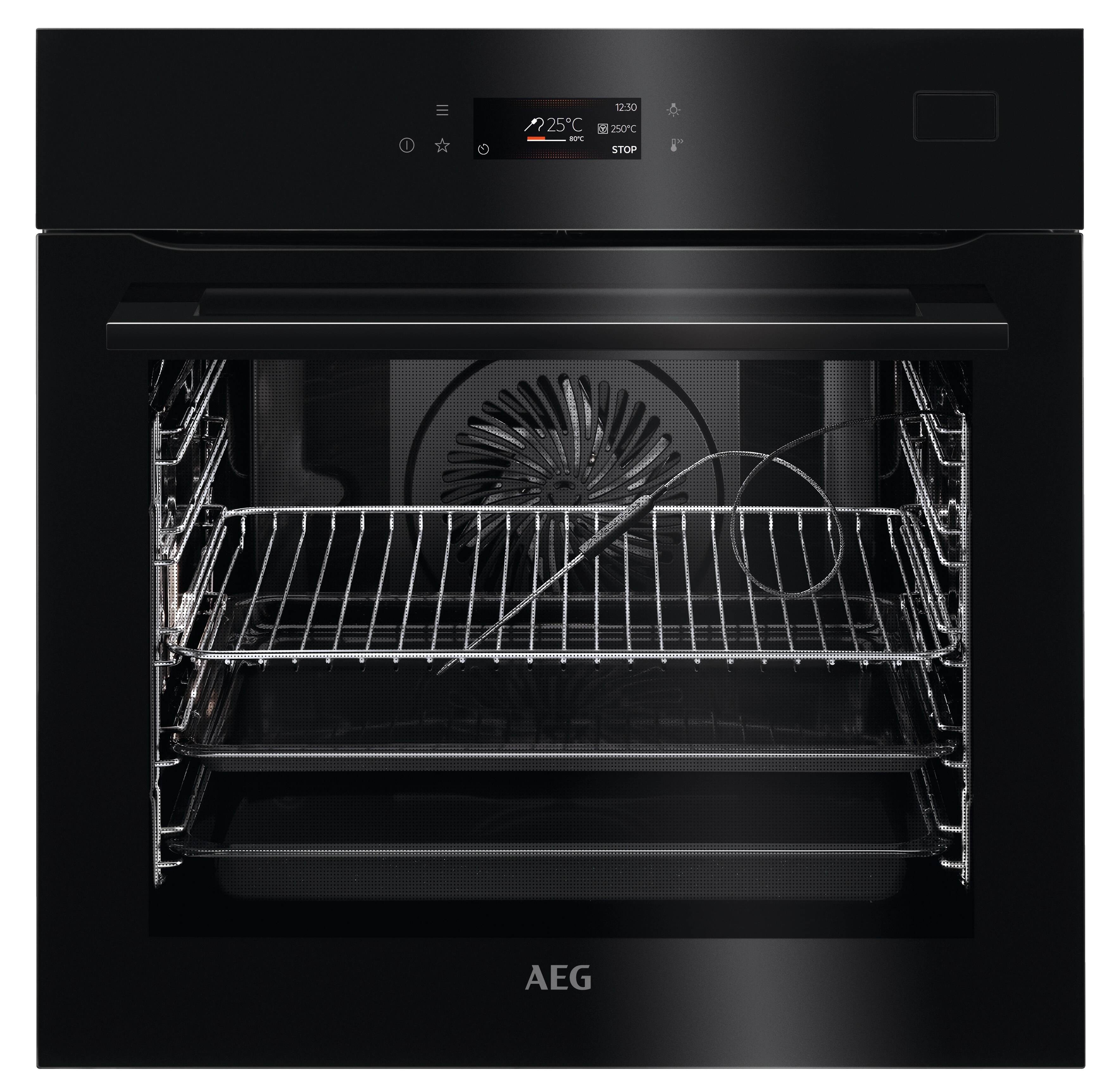 AEG 8000 SteamBoost® / Dampfbackofen / Dampfreinigung / Schwarz B68SV6380B