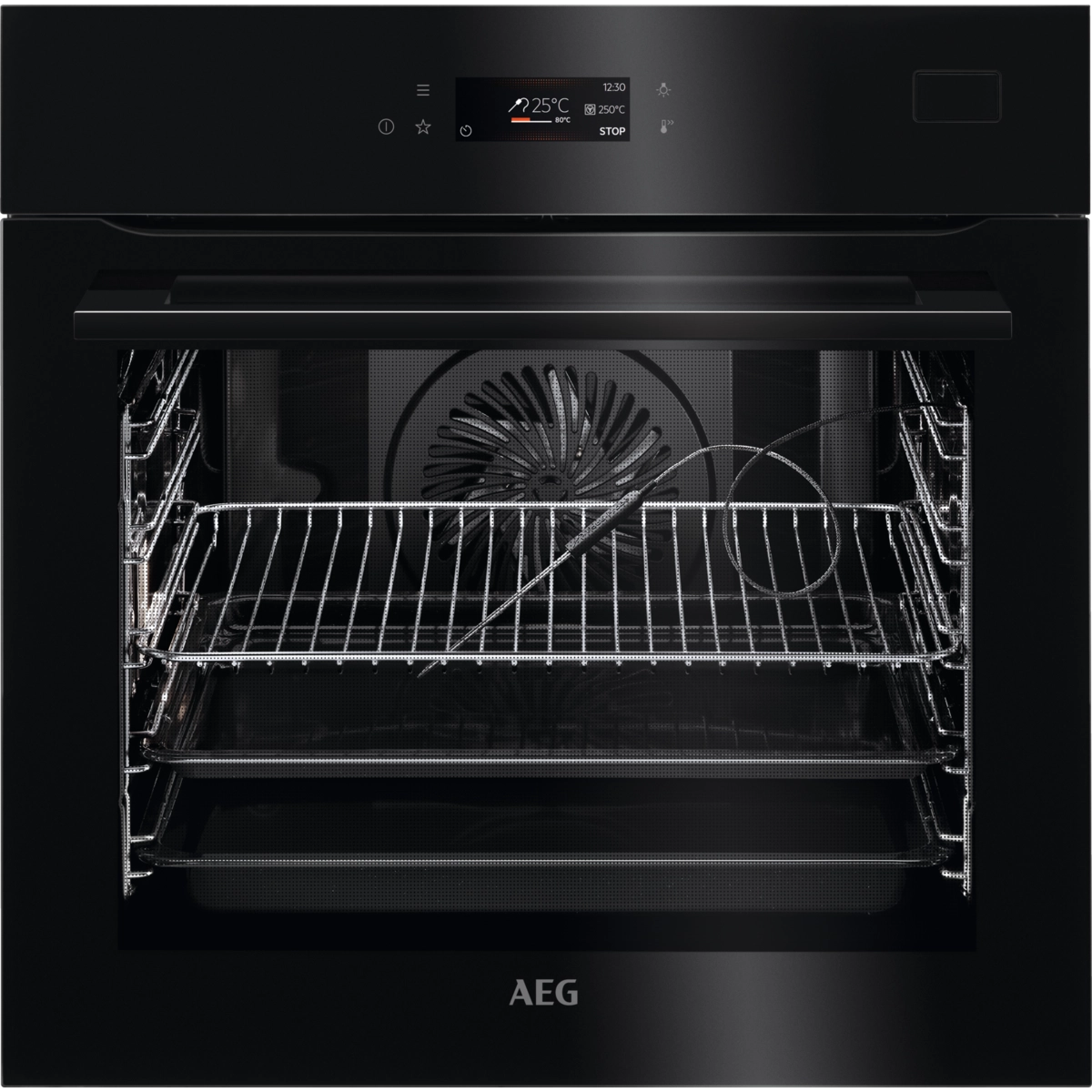 AEG 8000 SteamBoost® / Dampfbackofen / Dampfreinigung / Schwarz B68SV6380B