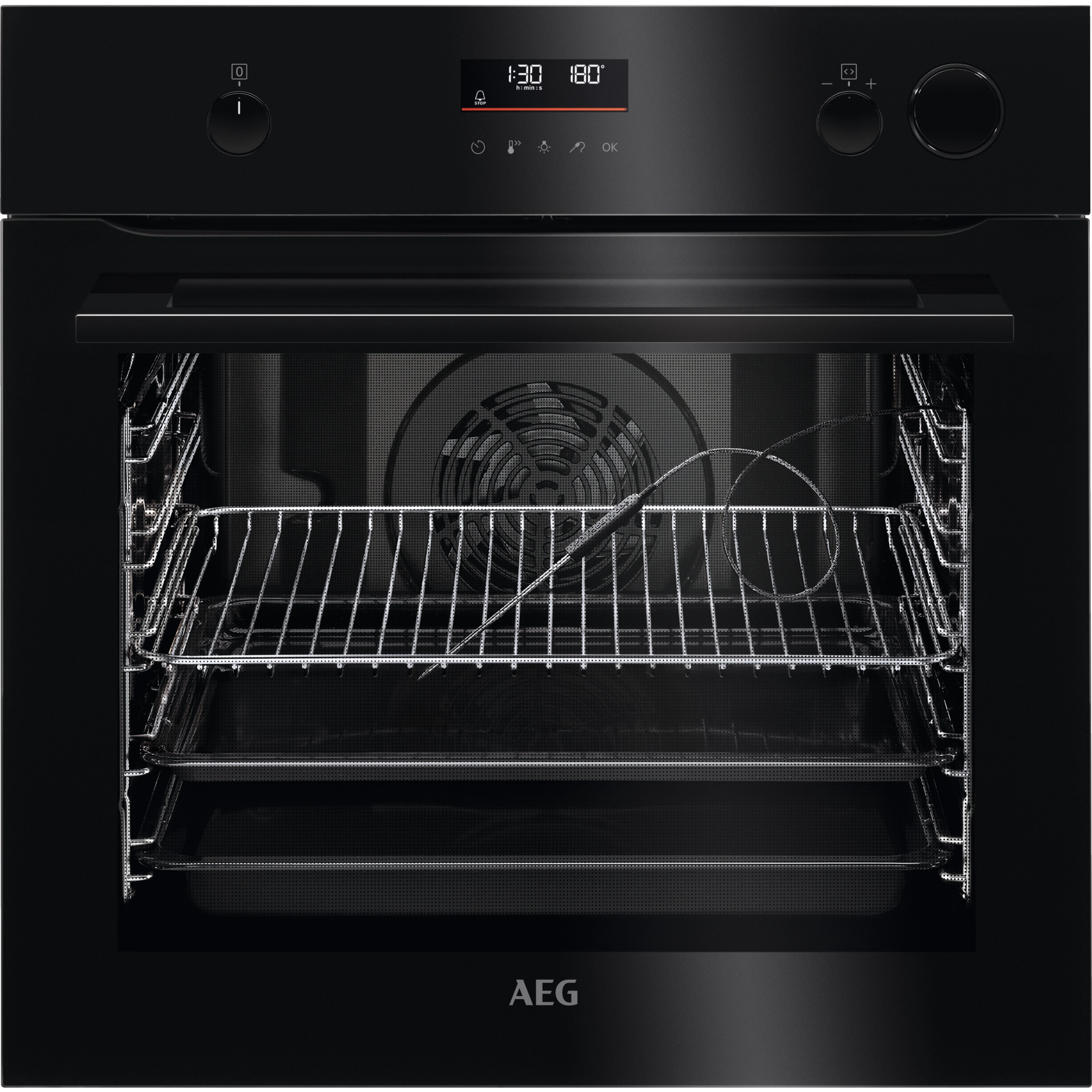 AEG 7000 SteamCrisp® / Backofen mit Dampfunterstützung / Pyrolytische Selbstreinigung / Schwarz B57PV2361B