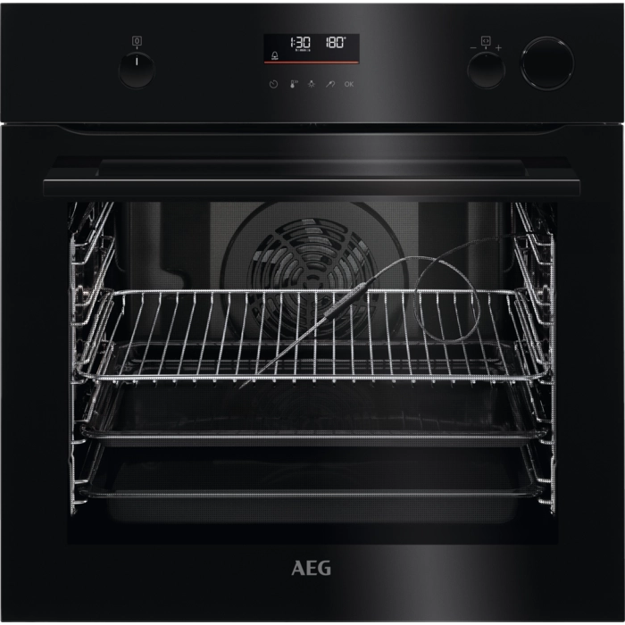 AEG 7000 SteamCrisp® / Backofen mit Dampfunterstützung / Pyrolytische Selbstreinigung / Schwarz B57PV2361B