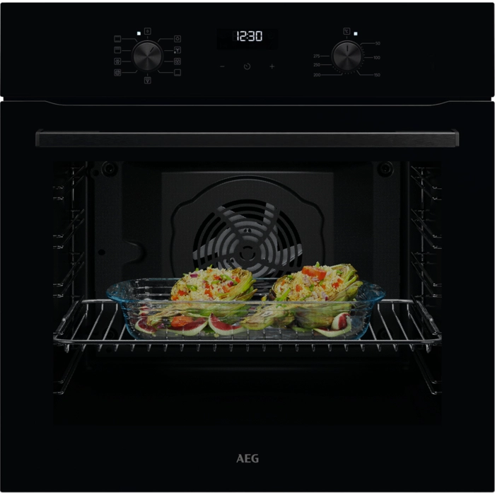 AEG 5000 SurroundCook® / Einbaubackofen / Aqua-Reinigungsfunktion / Schwarz TU5AB20WSK