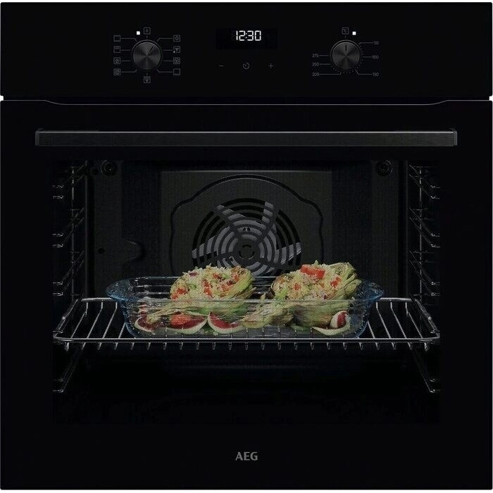 AEG 5000 SurroundCook® / Einbaubackofen / Aqua-Reinigungsfunktion / Schwarz TU5AB20WSK