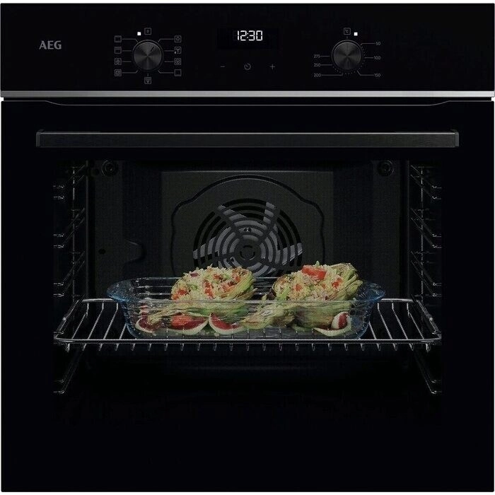 AEG SurroundCook Multifunktionsbackofen Einbaubackofen / Aqua-Reinigungsfunktion / Schwarz TU5AB20WSB