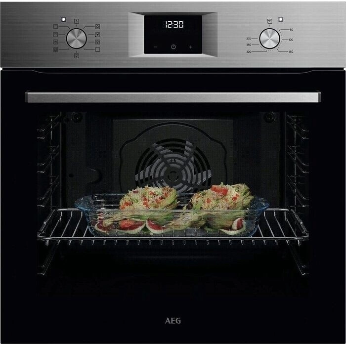 AEG 5000 SurroundCook® / Einbaubackofen / Aqua-Reinigungsfunktion / Schwarz OU5AB20ZSM