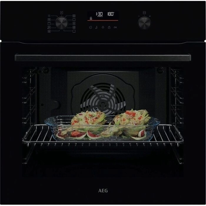 AEG 5000 SurroundCook® / Einbaubackofen / Pyrolytische Selbstreinigung / Schwarz TU5PB40WSK