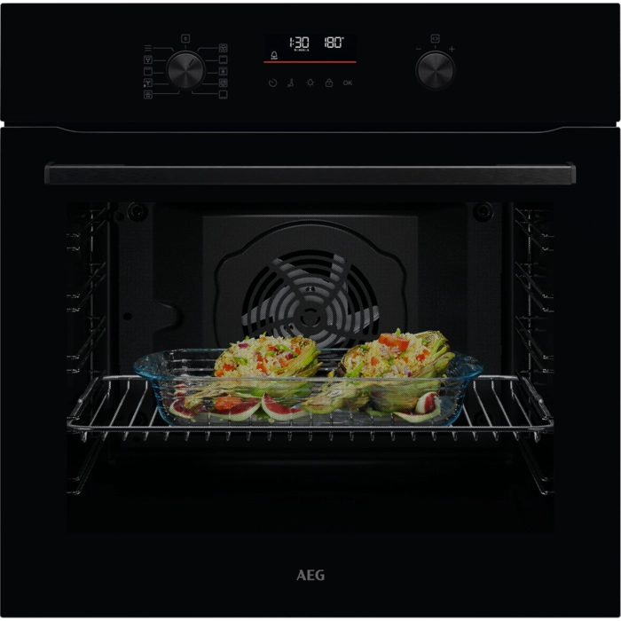 AEG 5000 SurroundCook® / Einbaubackofen / Pyrolytische Selbstreinigung / Schwarz TU5PB40WSK