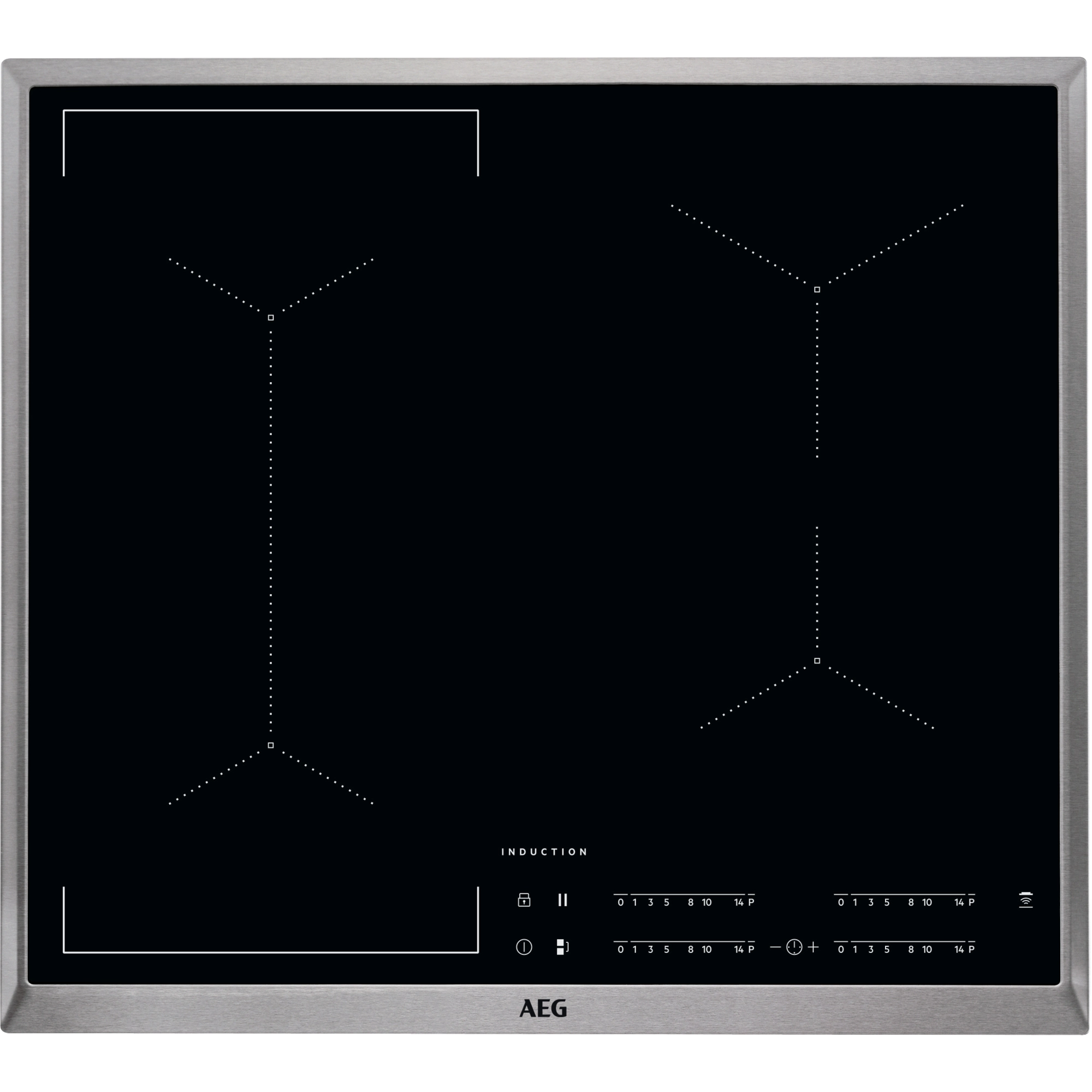 AEG 6000 Flex / Autarkes Induktionskochfeld / Hob²Hood / 60 cm IKE64441XB