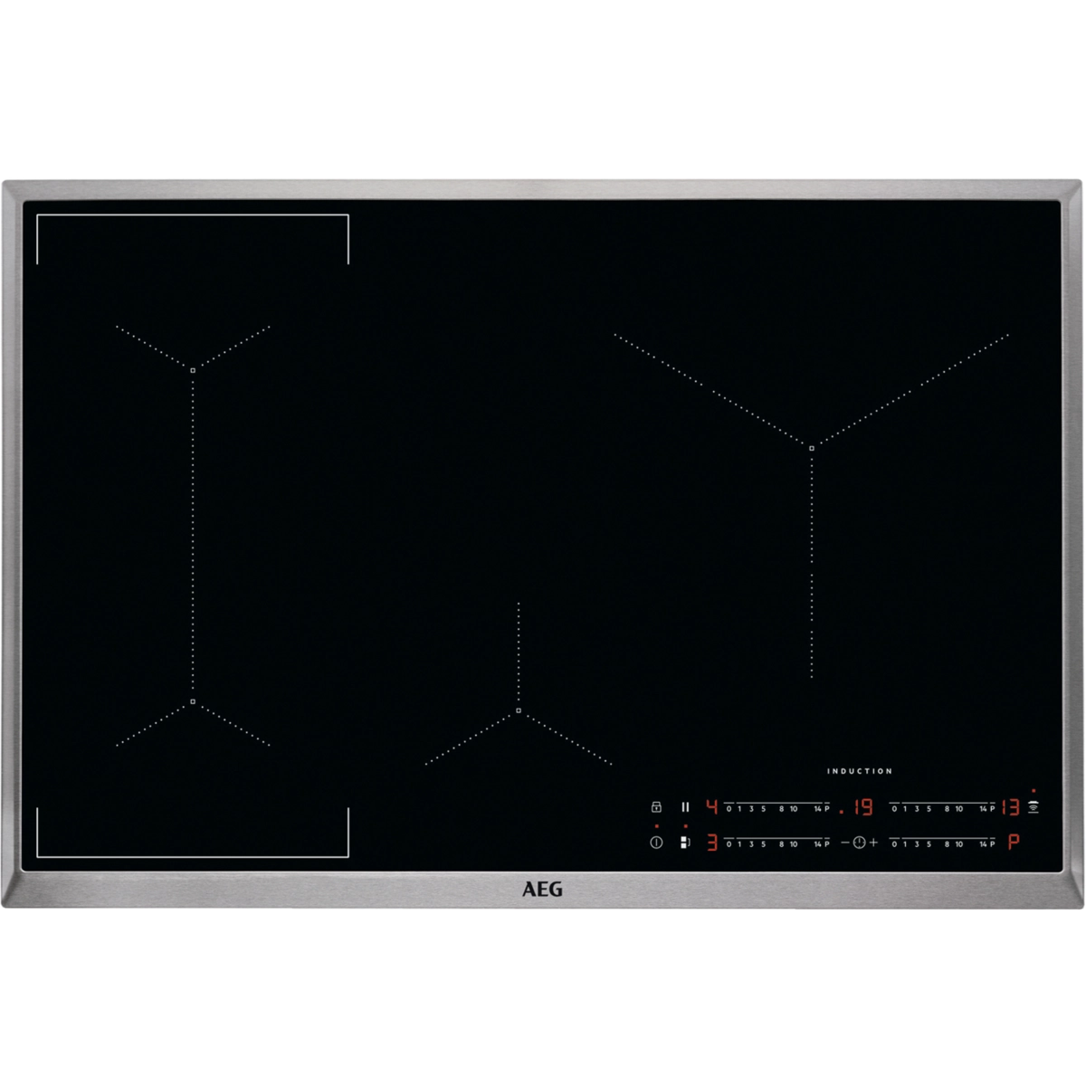 AEG 6000 Flex / Autarkes Induktionskochfeld / Hob²Hood / 80 cm IKE8444SXB