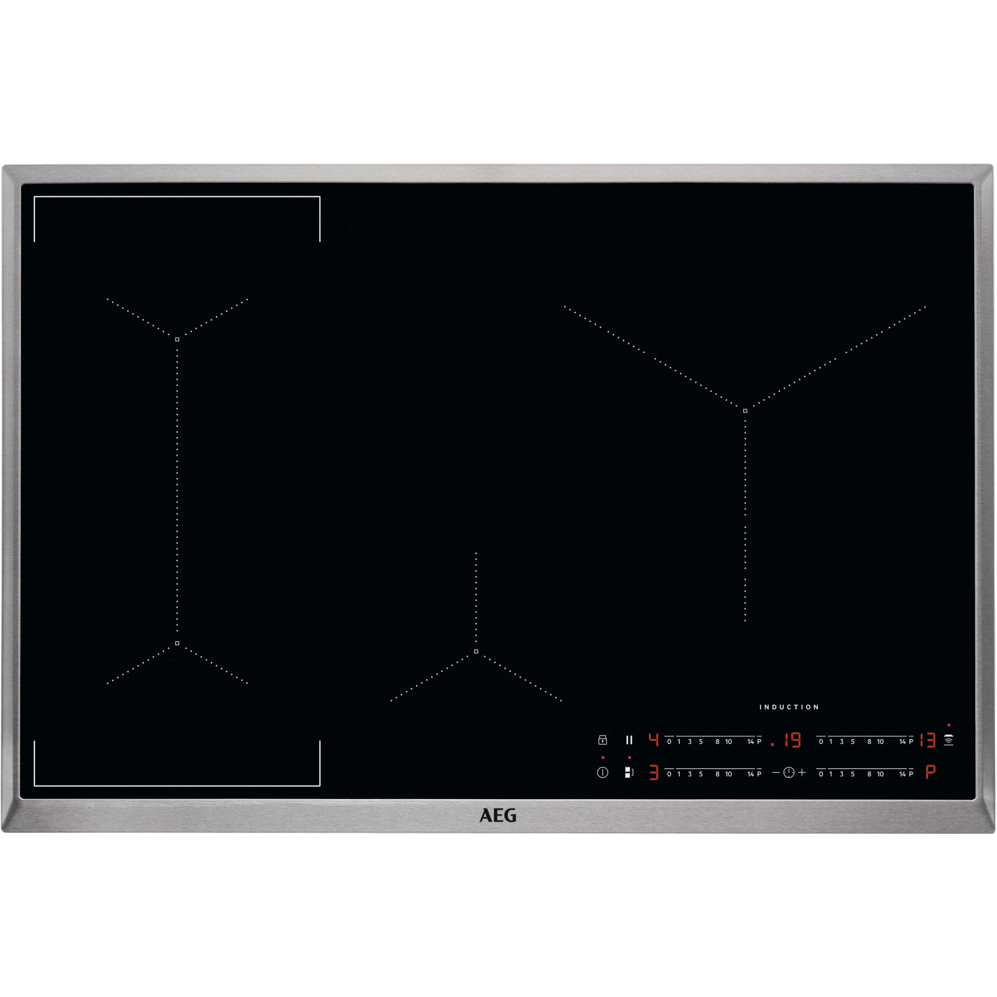 AEG 6000 Flex / Autarkes Induktionskochfeld / Hob²Hood / 80 cm IKE8444SXB