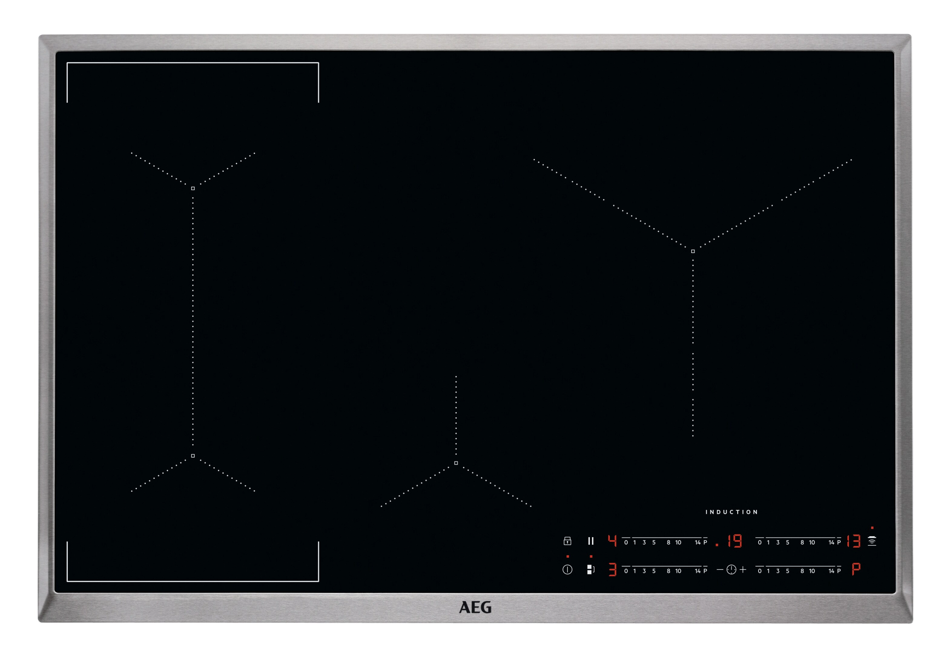 AEG 6000 Flex / Autarkes Induktionskochfeld / Hob²Hood / 80 cm IKE8444SXB