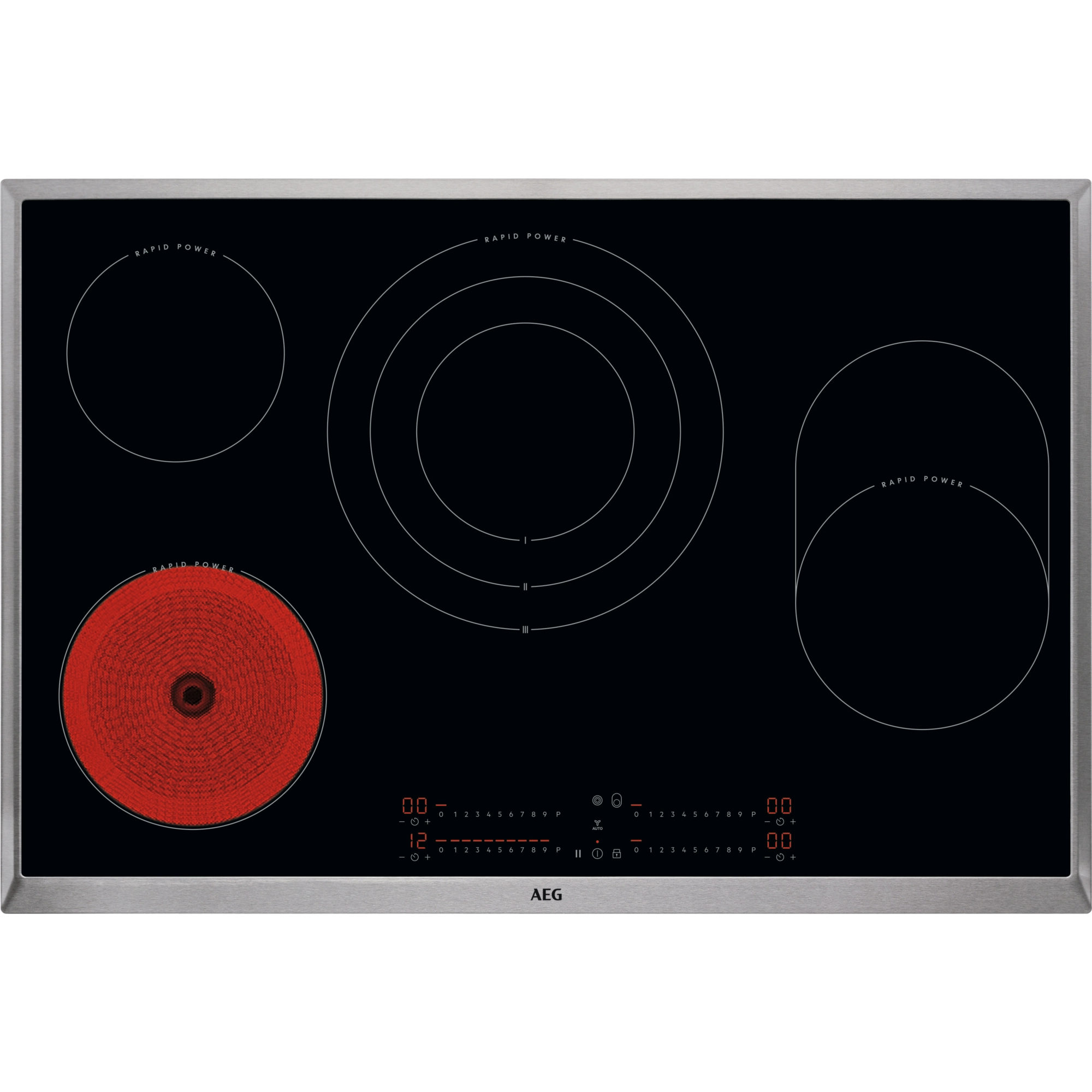 AEG Rapid Power Hob Autarkes Glaskeramikkochfeld / Hob²Hood / 80 cm HKA8578RAD