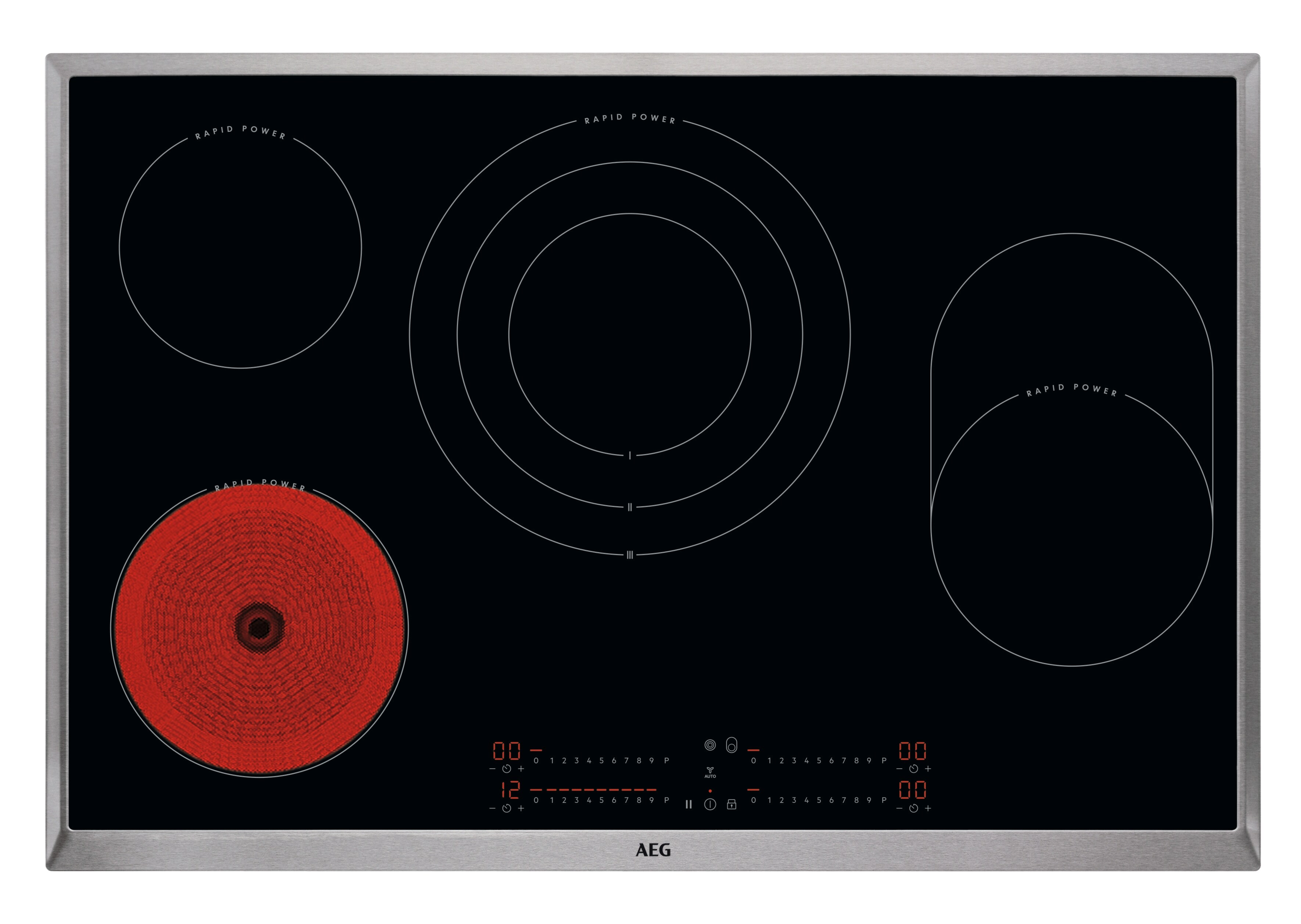 AEG Rapid Power Hob Autarkes Glaskeramikkochfeld / Hob²Hood / 80 cm HKA8578RAD