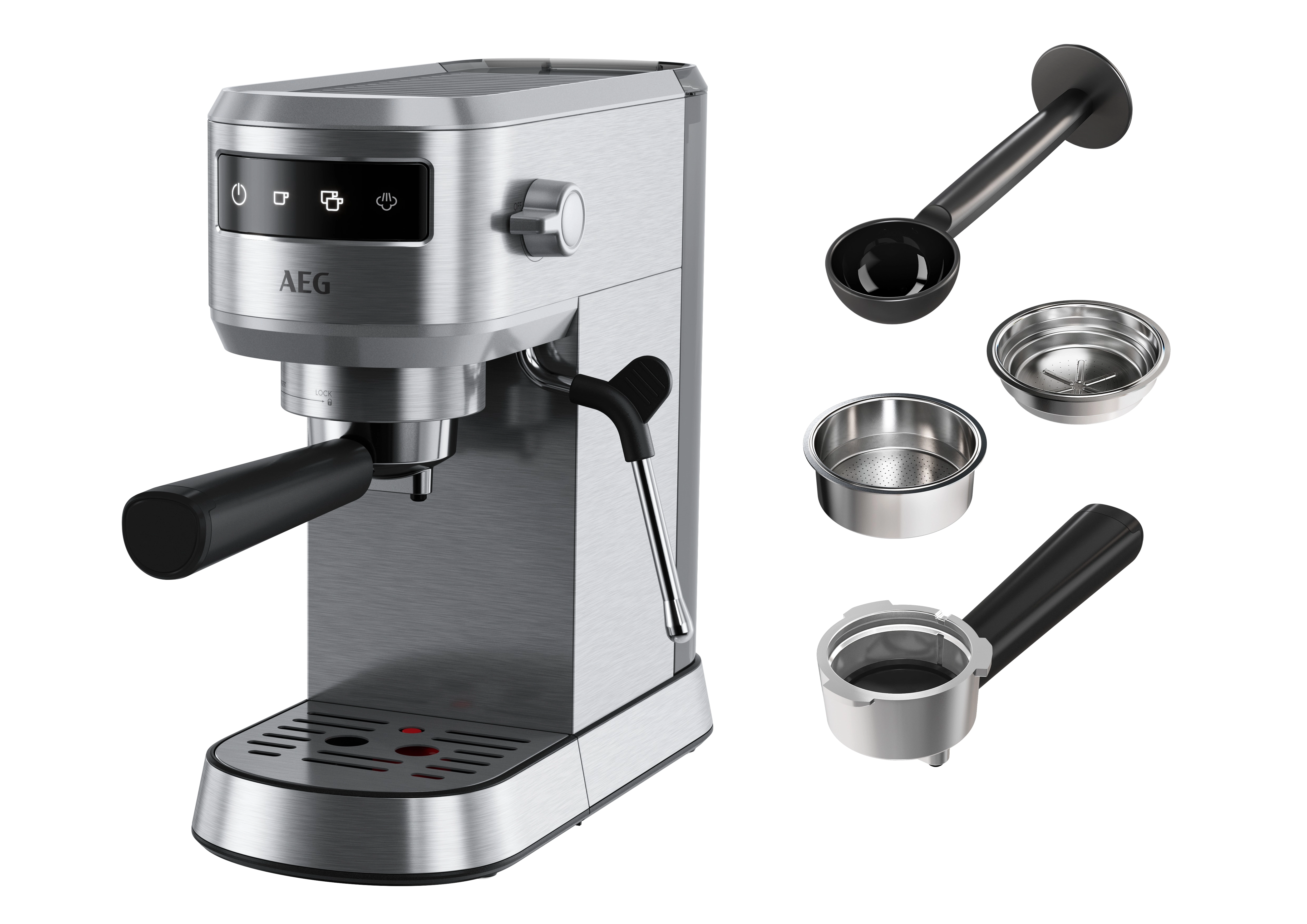 AEG Espresso Siebträgermaschine EC6-1-6ST Gourmet 6