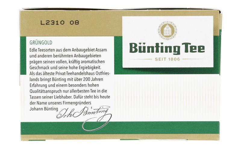 Bünting Tee Grüngold Kannenbeutel