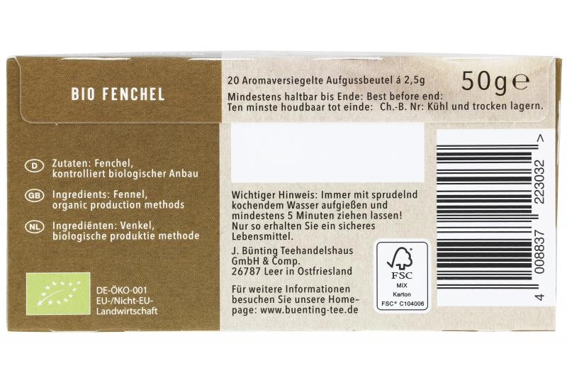 Bünting Tee Bio-Fenchel