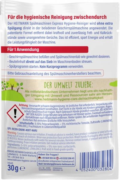 Heitmann Spülmaschinen Express Hygiene-Reiniger