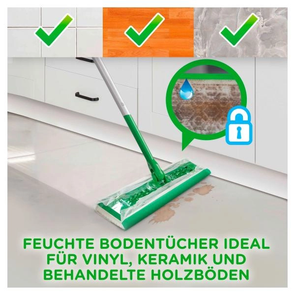 Swiffer Staubwischer Systemstarter (Bodenstab + 8 Trockentücher + 3 Wet Wischtücher)