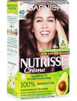 Garnier Nutrisse Creme Dauerhafte Pflege-Haarfarbe 40 chocolate mittelbraun