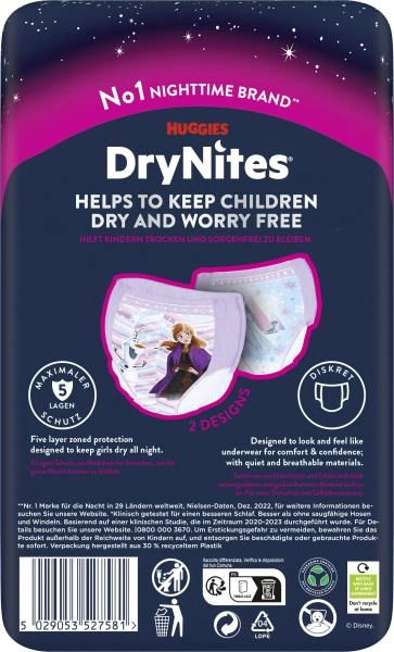 Huggies DryNites Pyjama Pants Girl 17-30kg