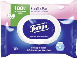 Tempo Feuchte Toilettentücher sanft & pur