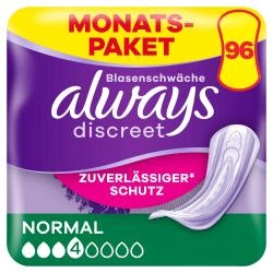 Always Discreet Inkontinenz-Einlagen Normal bei Blasenschwäche Monatspaket