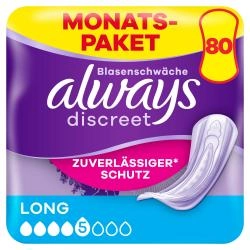 Always Discreet Inkontinenz-Einlagen Long bei Blasenschwäche Monatspaket