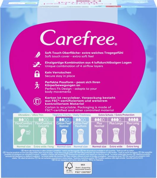 Carefree Cotton Feel Normal Slipeinlagen