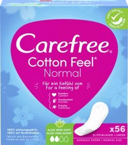 Carefree Cotton Feel Normal Slipeinlagen Aloe Vera Duft