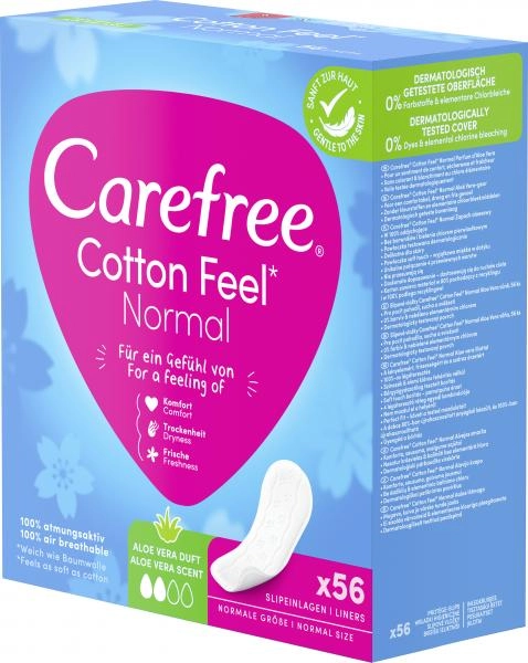 Carefree Cotton Feel Normal Slipeinlagen Aloe Vera Duft