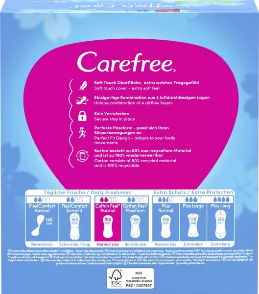 Carefree Cotton Feel Normal Slipeinlagen Aloe Vera Duft