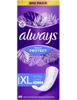 Always Daily Protect Extra Long mit leichtem Duft Slipeinlagen