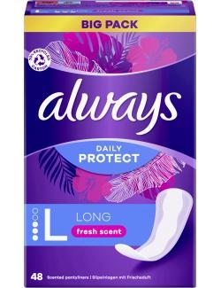 Always Daily Protect Slipeinlagen Long mit Frischeduft