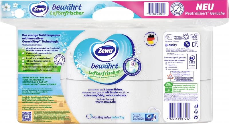 Zewa bewährt Zarte Frische Toilettenpapier 3-lagig