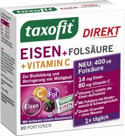 Taxofit Eisen + Folsäure + Vitamin C Direkt Granulat