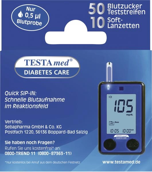 Testa med Diabetes Care GlucoCheck Advance Blutzucker Testerstreifen