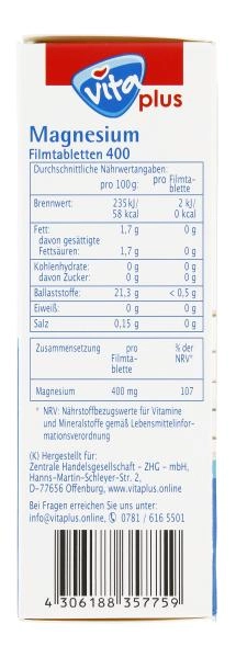 Vita plus Magnesium 400 Filmtabletten